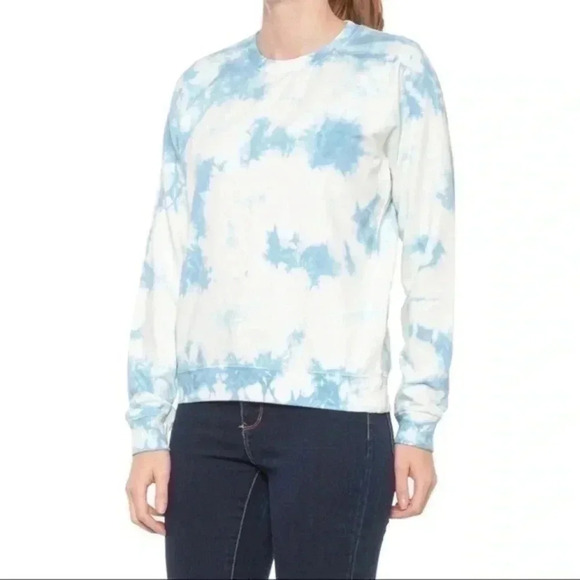 Lucky Brand tie dye sweatshirt blue/white large - Picture 1 of 8
